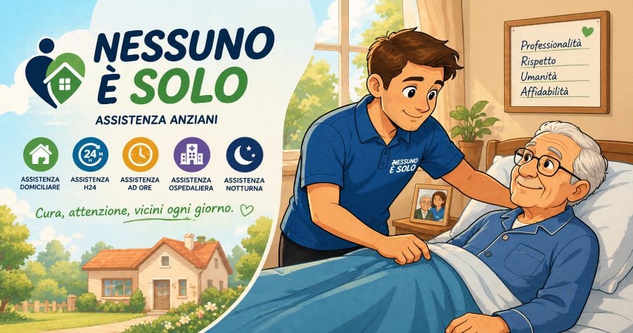Assistente di Nessuno è solo che mette a letto un anziano